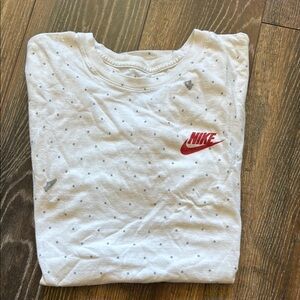 Nike White Tee with Red Logo